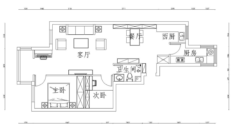濱河西里現(xiàn)代簡(jiǎn)約風(fēng)格戶(hù)型圖裝修效果圖