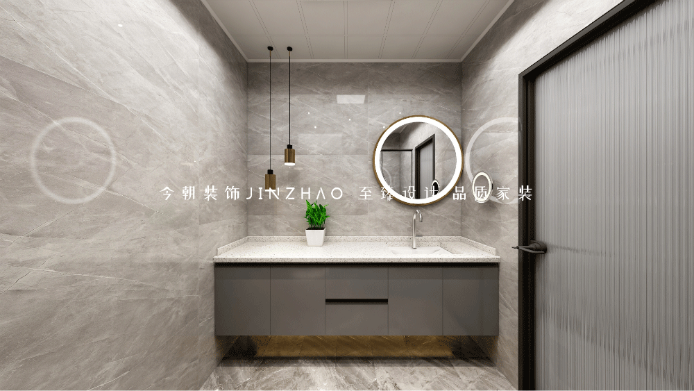 融創(chuàng)中心現(xiàn)代簡約風格衛(wèi)生間裝修效果圖